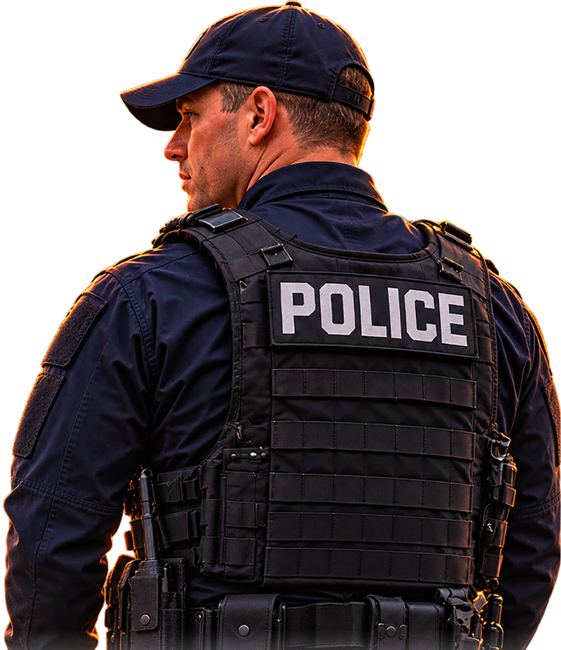 Police officer in tactical equipment